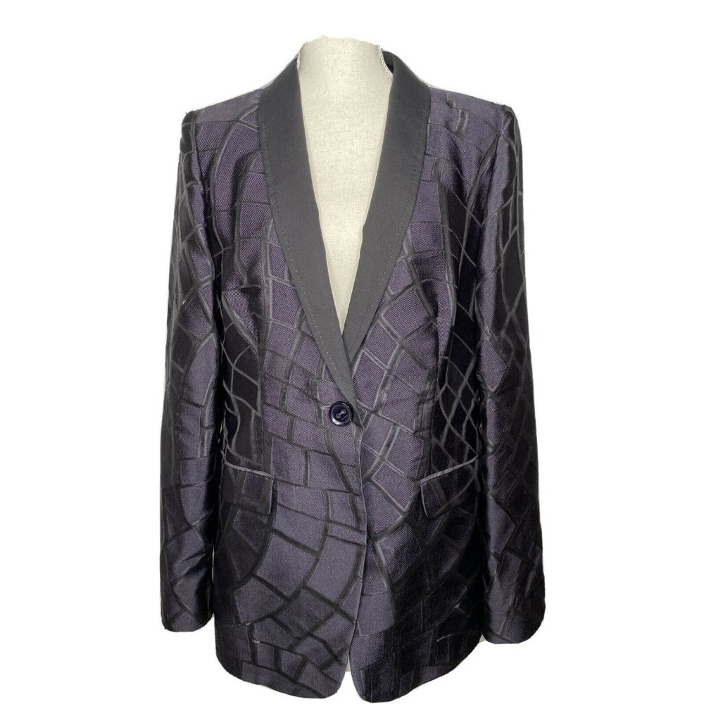 Escada Blazer in Blue/Black Size 42